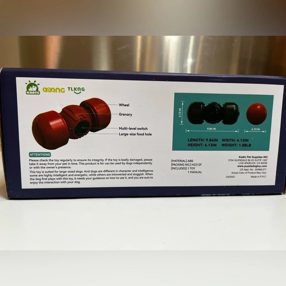 NEW Rolling Squeak Food Dispensing Toy (For Large Dogs) - Picture 2 of 3